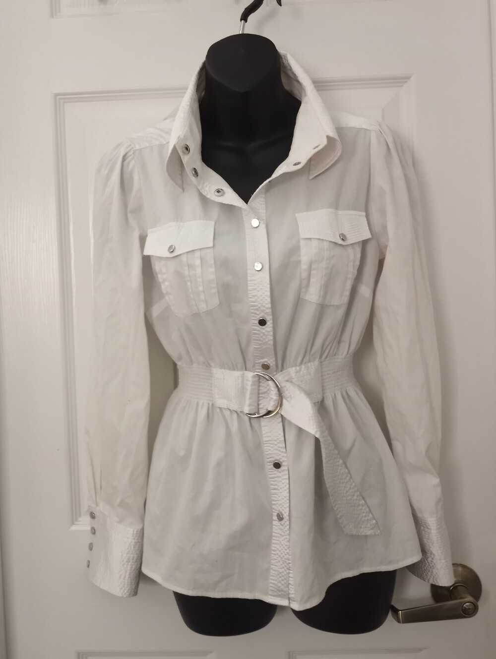 VERTIGO PARIS lightweight Snap Down Jacket/Top